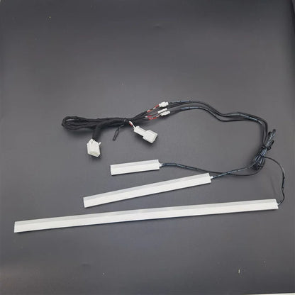 Pour Toyota RAV4 2019-2024 Console de tableau de bord intérieur de voiture barre lumineuse bleue bande lampes de décoration 3 pièces