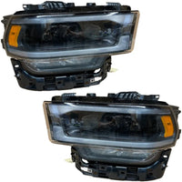 Convient aux phares Dodge RAM 2500 2019-2022 68360178AC 68360179AC phares à cadre blanc
