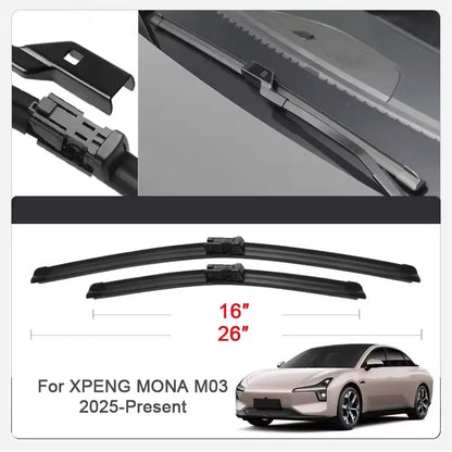 Balais d'essuie-glace de voiture, 2 pièces, pour XPENG P7,G3,G6,G9,X9,MONA, pare-brise avant, Double caoutchouc, accessoires de voiture ﻿