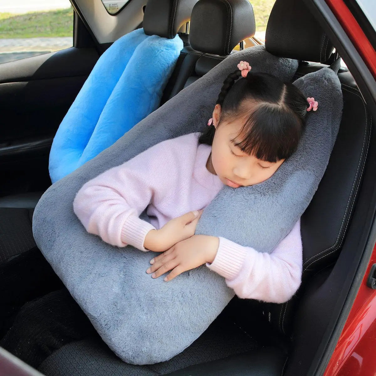 Oreiller de voiture ceintures de sécurité oreillers couverture voiture enfants voyage oreillers de couchage ceinture de sécurité automatique coussin en peluche épaulière Animal mignon
