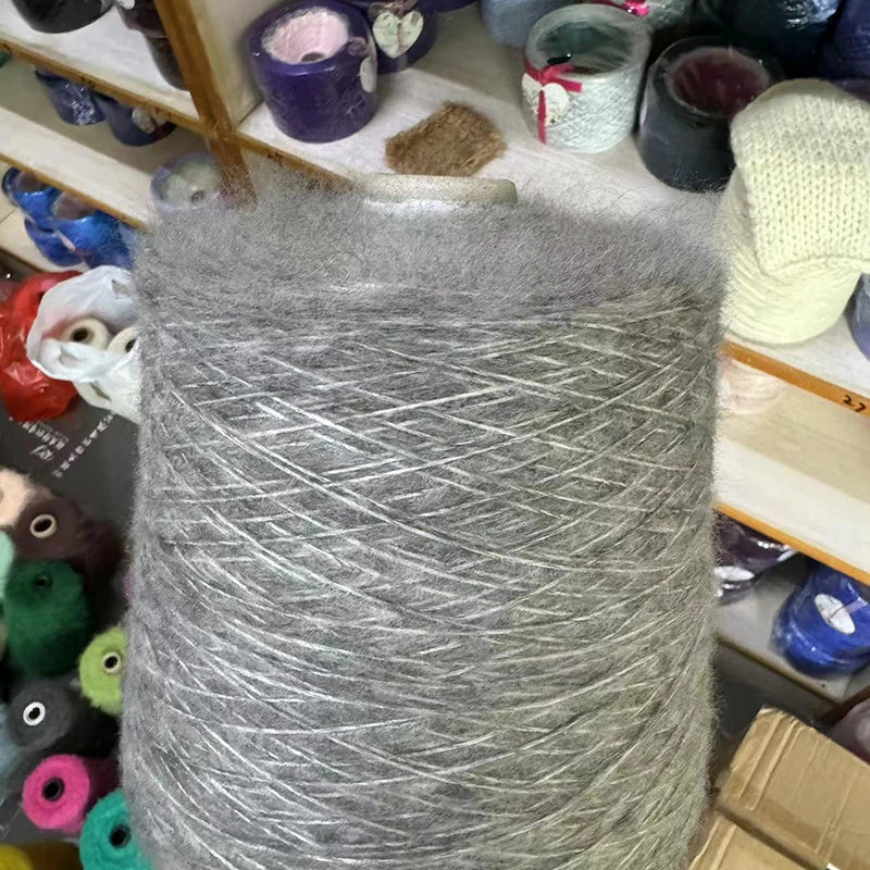 1 régiment de 500 grammes de laine Mohair ultra douce près du corps sans collant, foulards tricotés à la main, fil de pull
