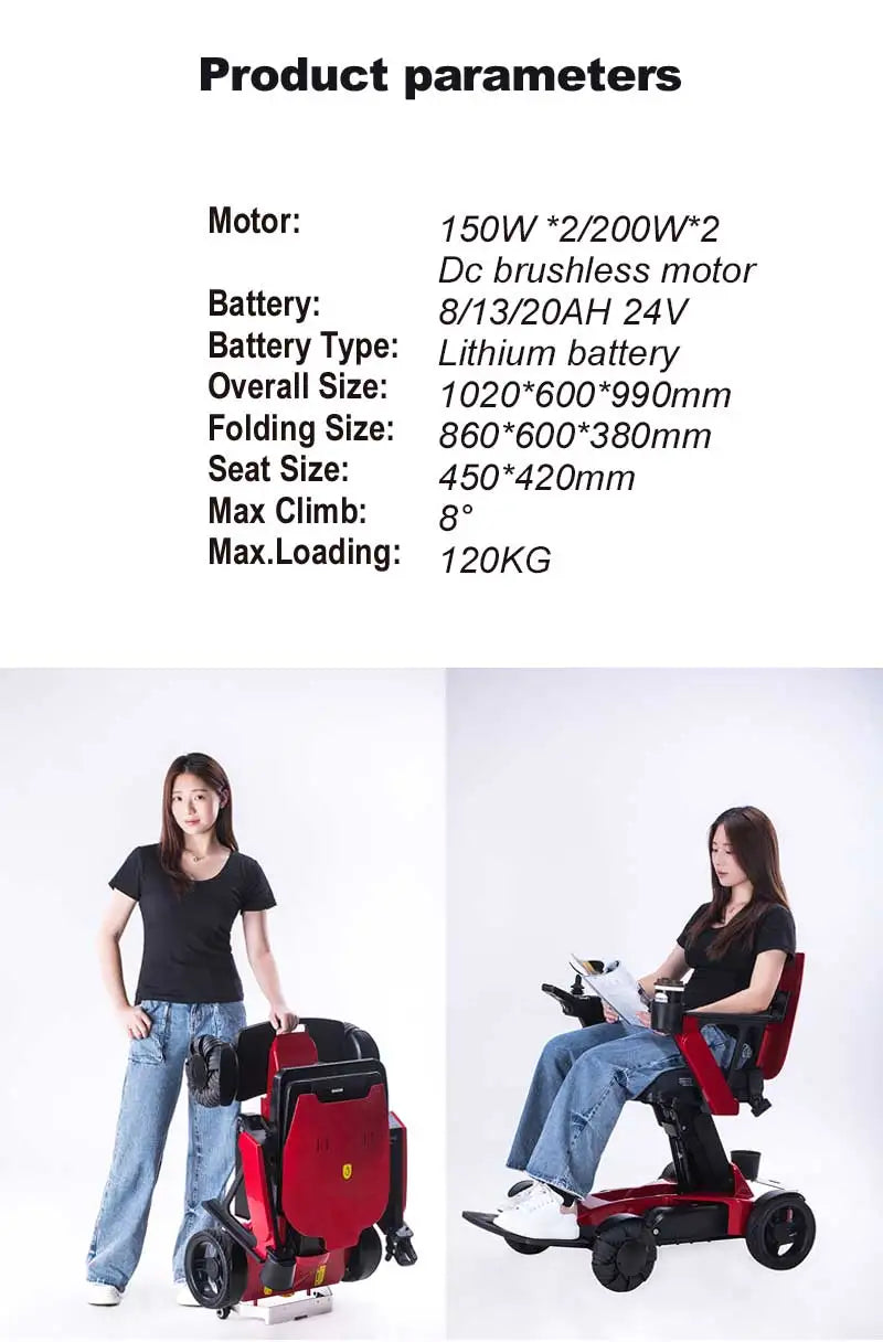 2025 offre spéciale Bluetooth contrôle en aluminium pliant léger motorisé fauteuil roulant électrique pour personnes handicapées