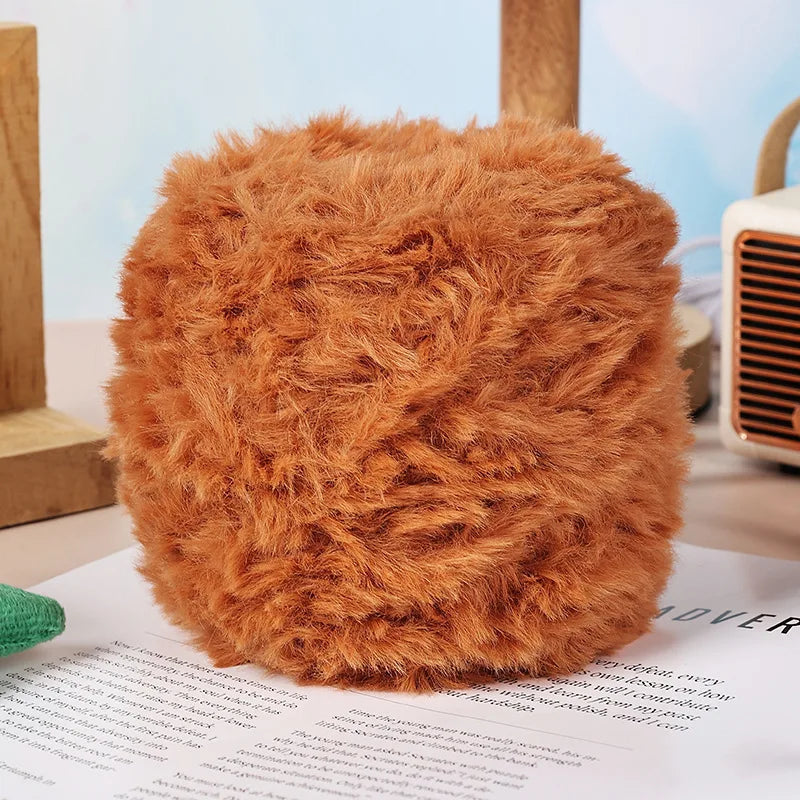 Fil de fourrure Super doux, 1 œuf de 100 grammes, fil de fausse fourrure épais et moelleux pour cils, accessoires et couvertures pour écharpe tricotée au Crochet