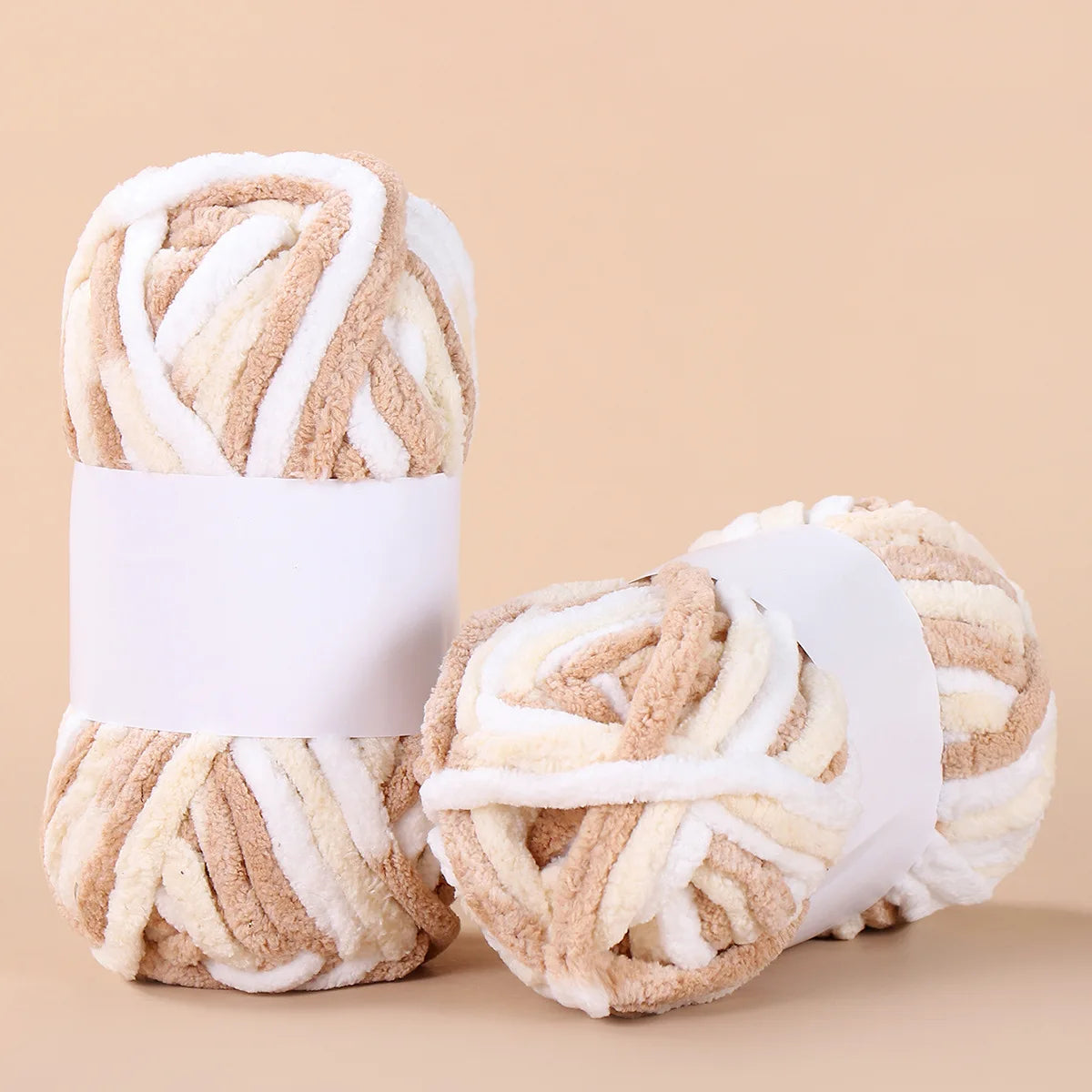 Fil de fil de soie coloré, 50g/boule, fil de laine grossière, Chenille, fil épais à tricoter à la main, anti-boulochage, écharpe au Crochet, couverture