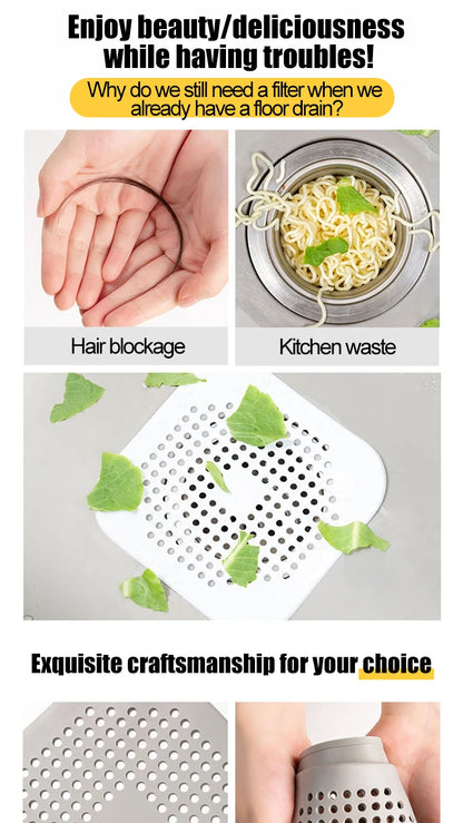 Crépine pour douche, filtre à cheveux, bloqueur d'évier, bouchon de bain, maille de salle de bain pour vidange de cheveux, filtre d'évier de cuisine GLQ01