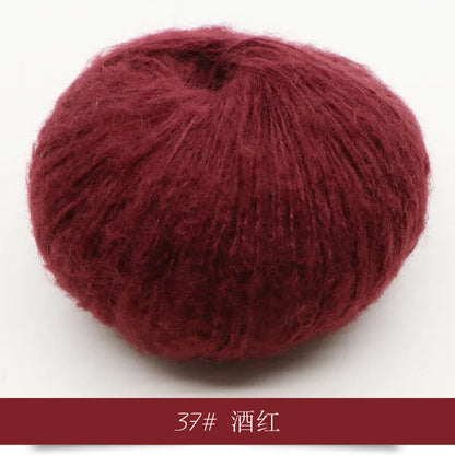 Fil Mohair tricoté à la main, 25g, 1 pièce, ligne de laine chaude au Crochet, pull shwal, écharpe