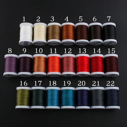 hilo elástico costura fil ciré accessoires cuir artisanat fil à coudre fil ciré rond cordon en Polyester cordon enduit de cire cordes
