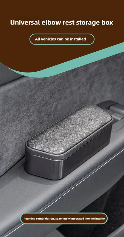 Boîte de rangement universelle pour porte d'accoudoir gauche droite de voiture, boîte de rangement pour repose-coude à hauteur réglable, accoudoir, boîte d'organisation de porte automatique