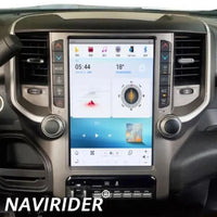 Écran Android de voiture pour Dodge RAM, 8 Go, 256 Go, 2018, 2019 placements, Limitation radio, Lecteur vidéo stéréo, Navigation GPS, Unité principale Carplay