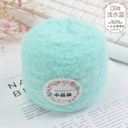 100g/boule 6 brins de fil de coton nuage tissé à la main bricolage gaufre écharpe chapeau bébé fil balle