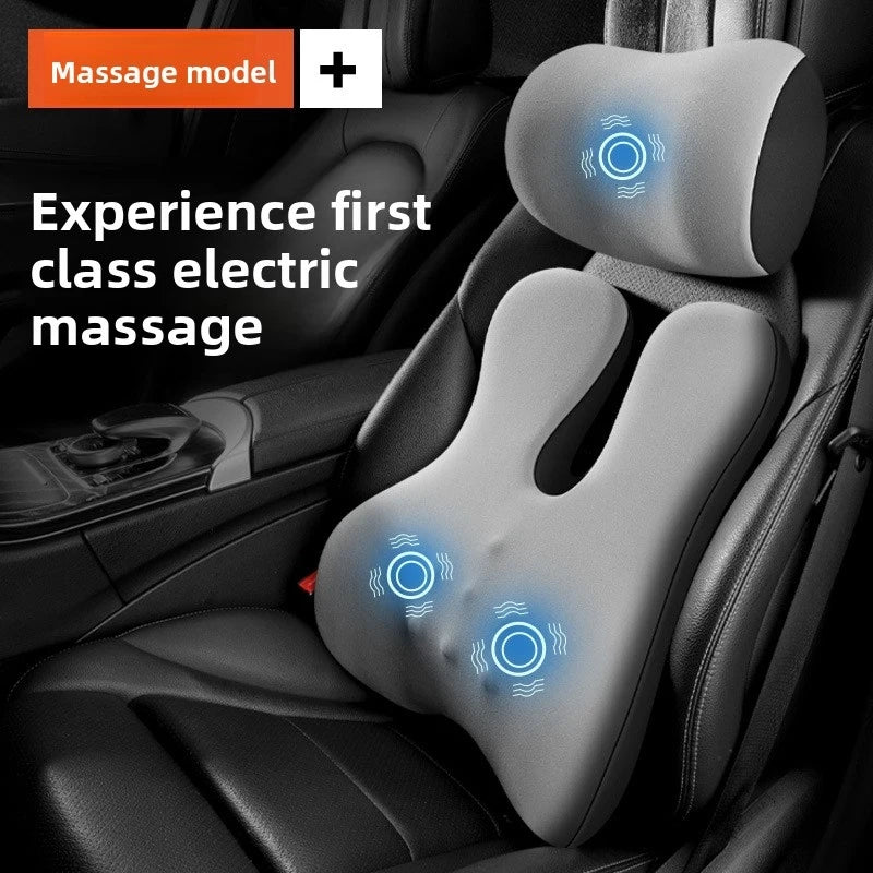 Appuie-tête de voiture, support lombaire, coussin de siège de voiture, coussin lombaire, oreiller chauffant électrique pour voiture, oreiller de protection du cou
