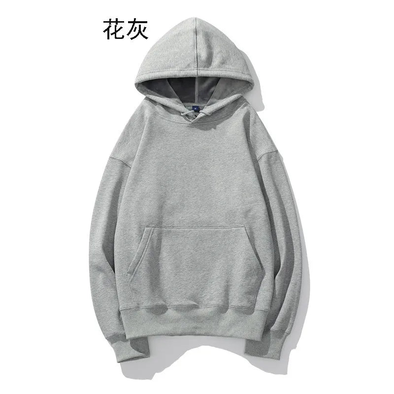 Pull en peluche à épaules dénudées pour hommes, Logo personnalisé, ample, couleur unie, grande taille, Hip-hop, rue, pull vierge