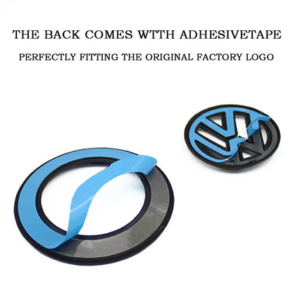 Autocollant emblème de volant de voiture ABS 40mm 61mm, pour Volkswagen VW GTI Polo Golf Caddy Jetta Sharan Passat Logo Badge accessoires
