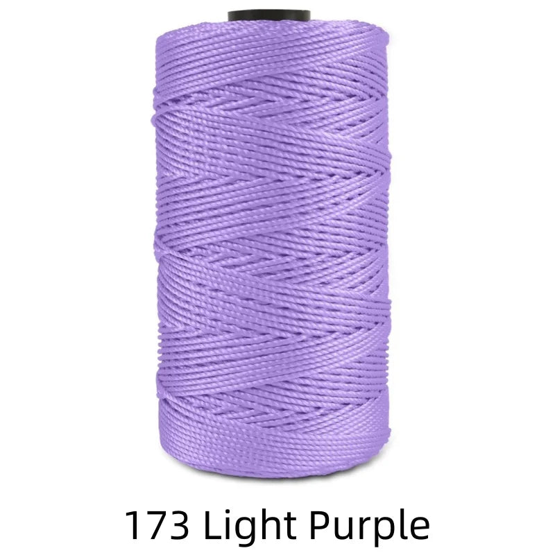 Fil de soie et coton glacé léger d'été, 1.5mm, 200m, fil au Crochet pour bricolage, artisanat, sac, chapeau, chaussures, fil en polypropylène, cordon de fil au Crochet