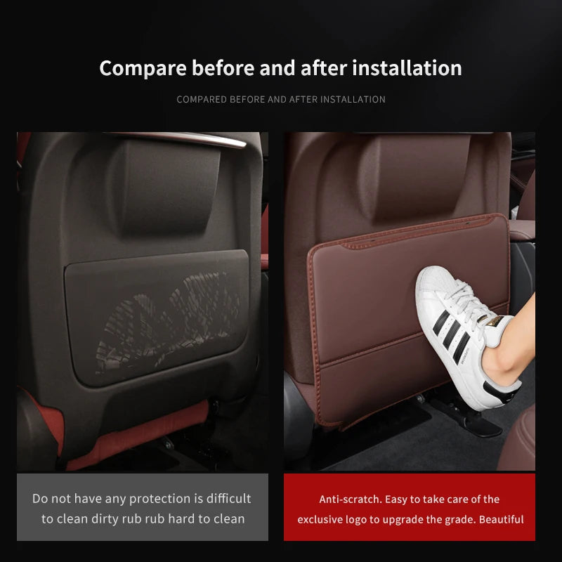 Pour BYD Atto 3 Tang F3 E6 Yuan Plus Song Max F0 Qin G3 I3 Han siège de voiture stockage arrière dossier Anti-usure coussin Anti-coup de pied