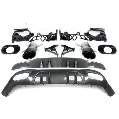 Lèvre de diffuseur de pare-chocs arrière de Style A45 A35 avec embouts d'échappement pour Mercedes Benz W177 A160 A180 A200 A220 A250 hayon 2019 +