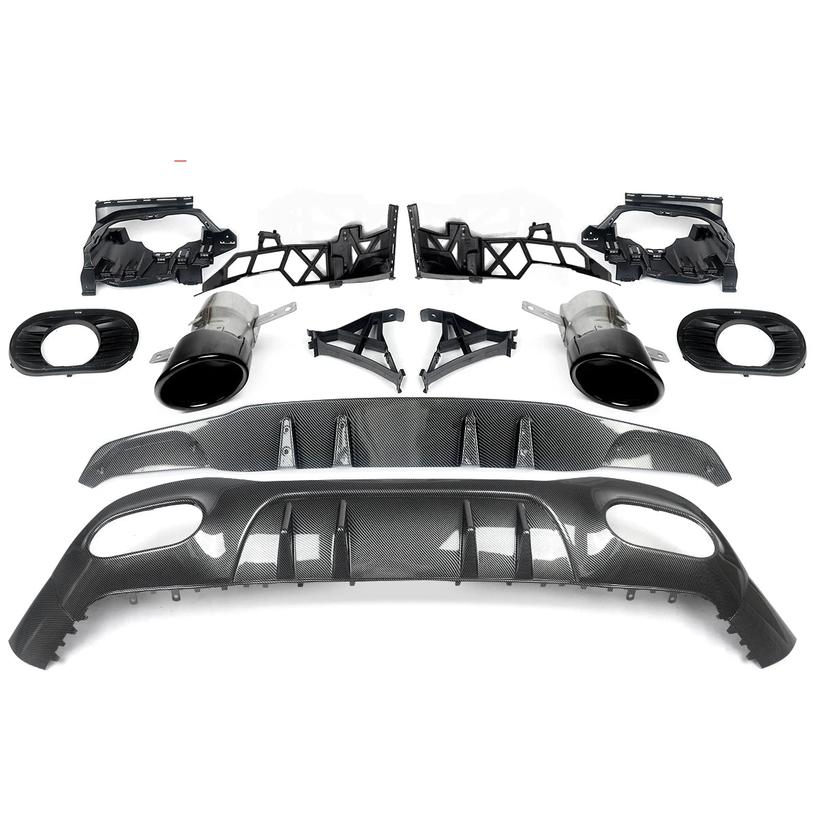 Lèvre de diffuseur de pare-chocs arrière de Style A45 A35 avec embouts d'échappement pour Mercedes Benz W177 A160 A180 A200 A220 A250 hayon 2019 +