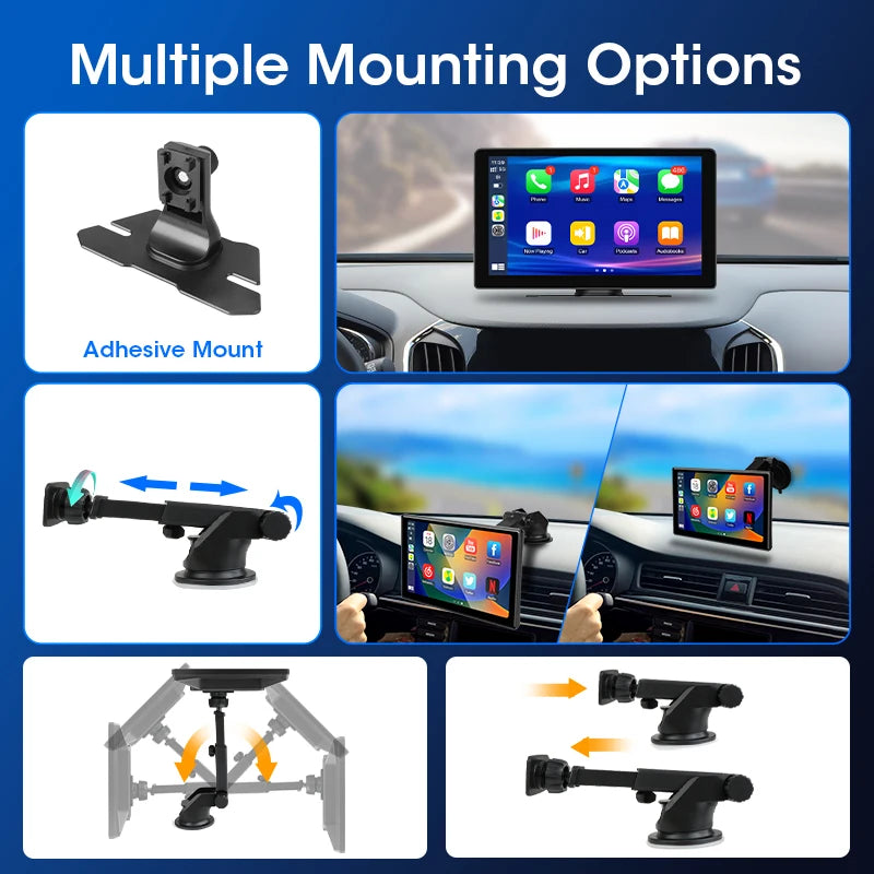 JMCQ 7/10 pouces Carplay voiture écran intelligent lecteur vidéo multimédia sans fil Carplay Android Auto autoradio pour Apple Android stéréo