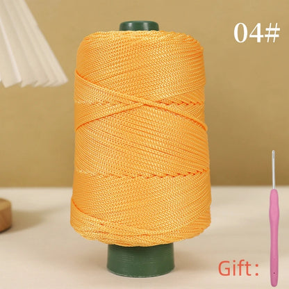 Corde légère au crochet, 250g, 3mm, fil creux cool au crochet, chapeau de soleil d'été, tricot à la main, fils épais, sac, coussin de chapeau