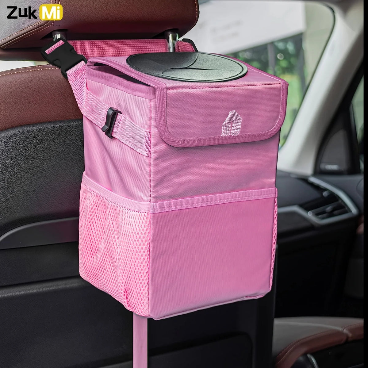 Poubelle de voiture avec couvercle-poubelle étanche, poubelle de voiture, organisateur de camion automobile pliable et sac de rangement, accessoire de voiture