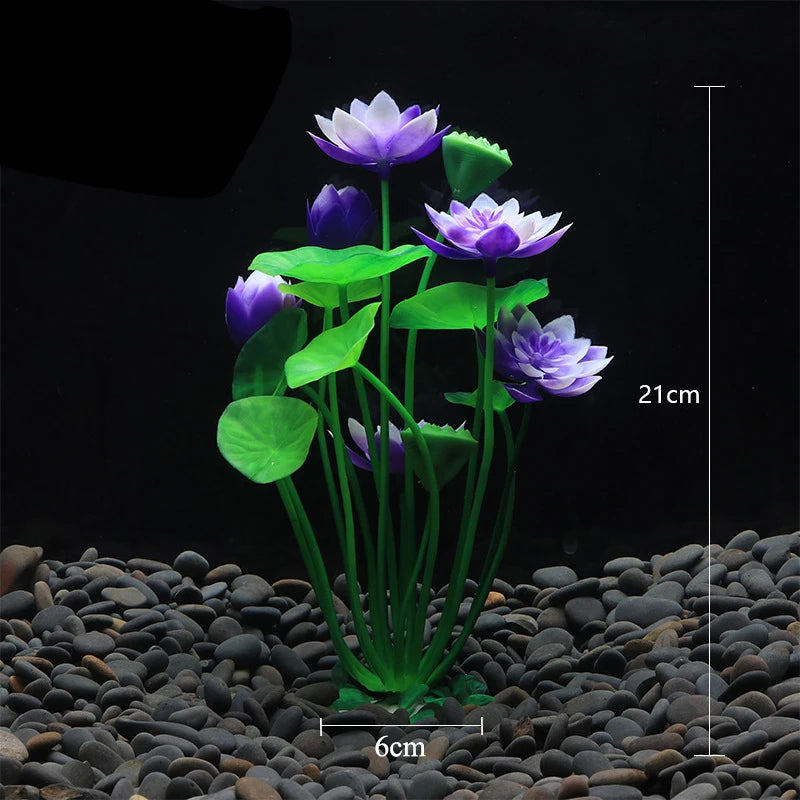 Plantes artificielles décoratives pour aquarium, herbe aquatique en plastique pour décorations d'aquarium, accessoires pour aquarium, plantas acuario