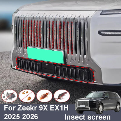 Filet anti-insectes pour voiture Zeekr 9X EX1H 2025 2026, visage avant, réservoir d'eau, anti-poussière, Grille, couvercle de protection, accessoires