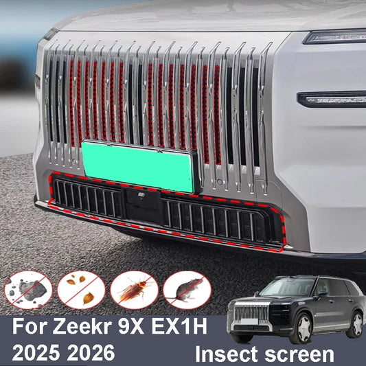 Filet anti-insectes pour voiture Zeekr 9X EX1H 2025 2026, visage avant, réservoir d'eau, anti-poussière, Grille, couvercle de protection, accessoires