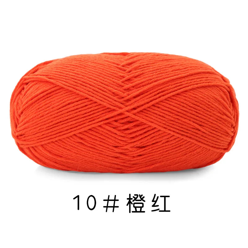 خيط حياكة من القطن والحليب 100 جرام، خيط ناعم للأطفال، لسترة الكروشيه، النعال، الحقيبة، القبعة، الوشاح، فكرة يدوية، خيط حرفي مصنوع يدويًا