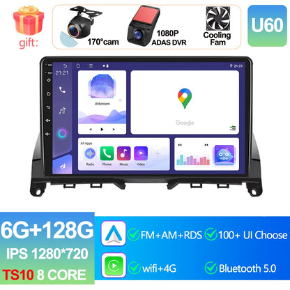 Pour Mercedes Benz classe C 3 W204 S204 2006 - 2011 Android 15 Carplay Auto autoradio multimédia lecteur vidéo Navigation GPS DSP
