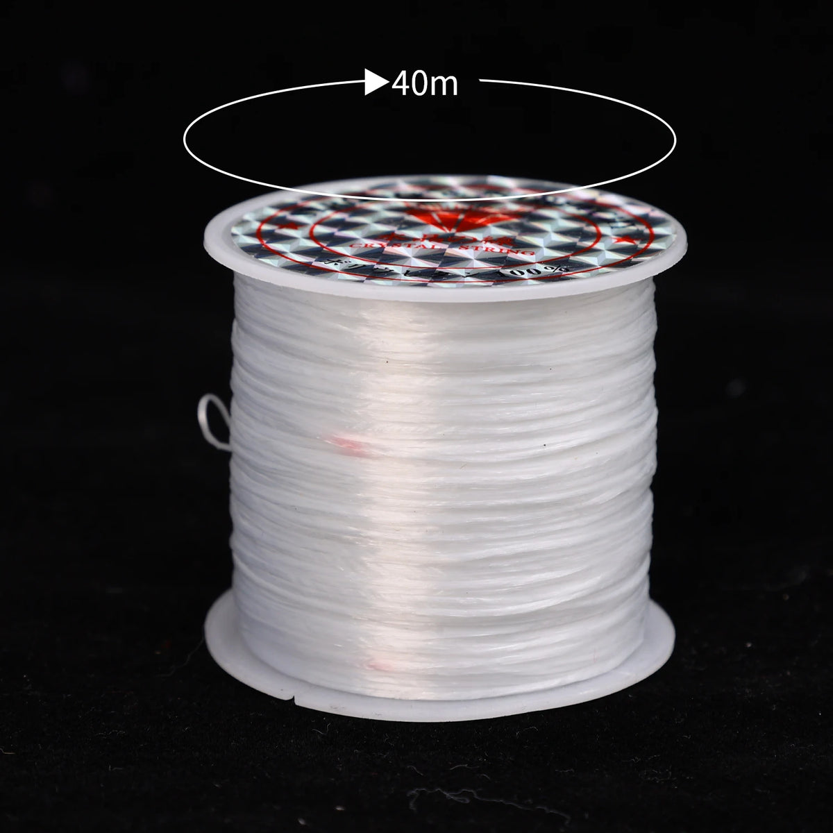 Fil de perles élastique rouge et blanc, pour bijoux, Bracelet, collier, bricolage, cordon de cristal, fils perlés, accessoires de couture, vente en gros