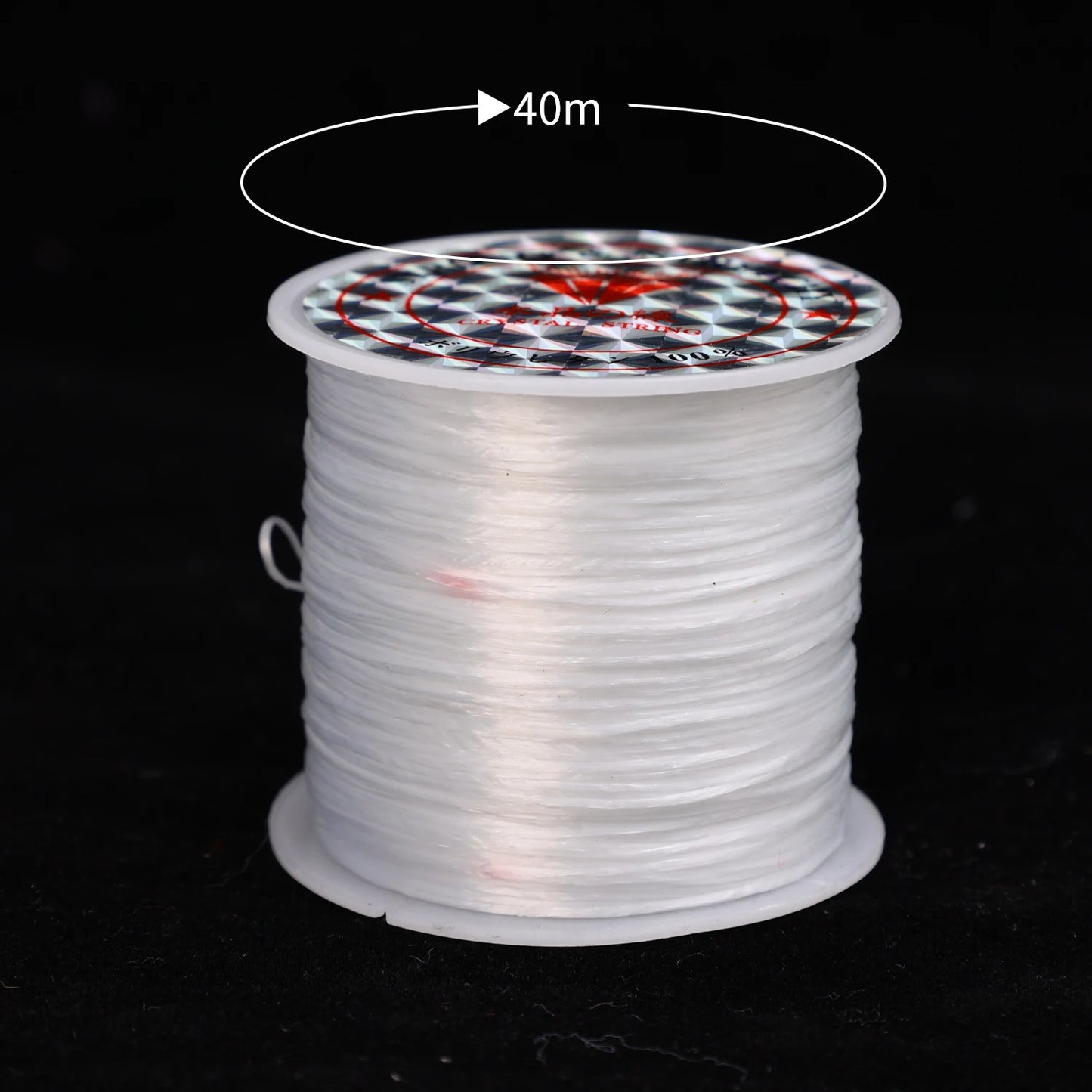 Fil de perles élastique rouge et blanc, pour bijoux, Bracelet, collier, bricolage, cordon de cristal, fils perlés, accessoires de couture, vente en gros