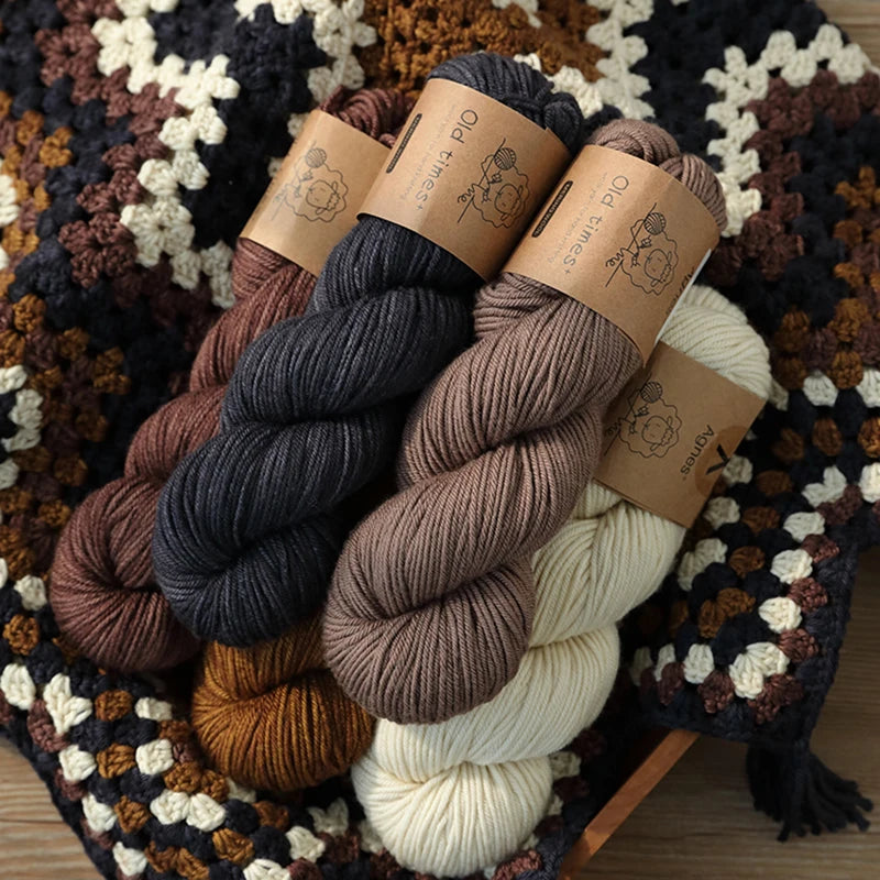 Fil de laine mérinos, tricot au Crochet, doux, teint à la main, chapeau DK tissé, fil arc-en-ciel pour bébé, 100g/écheveau