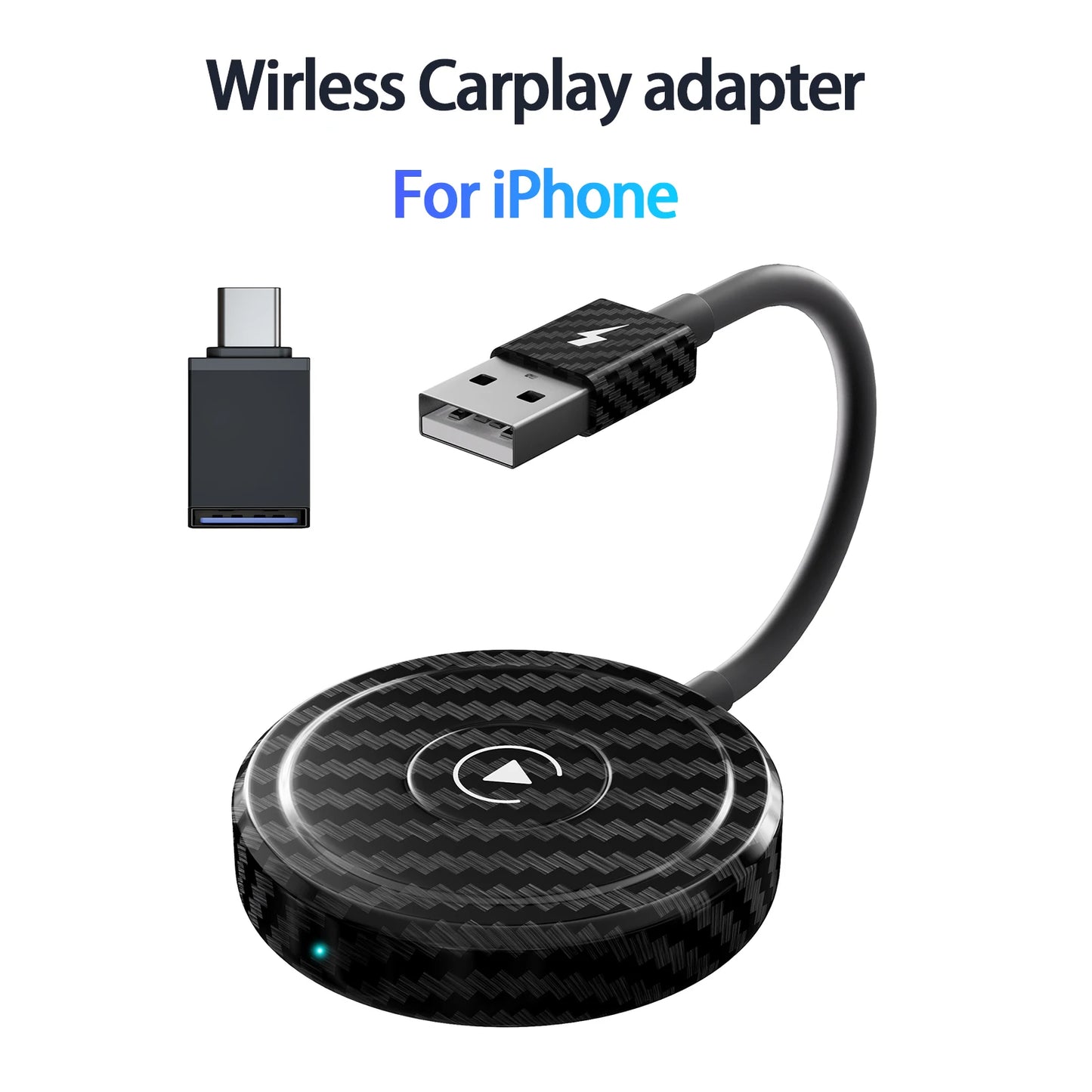 Adaptateur de voiture Android Auto sans fil, Dongle Carplay sans fil, conversion filaire en sans fil pour Android/iPhone Plug and Play
