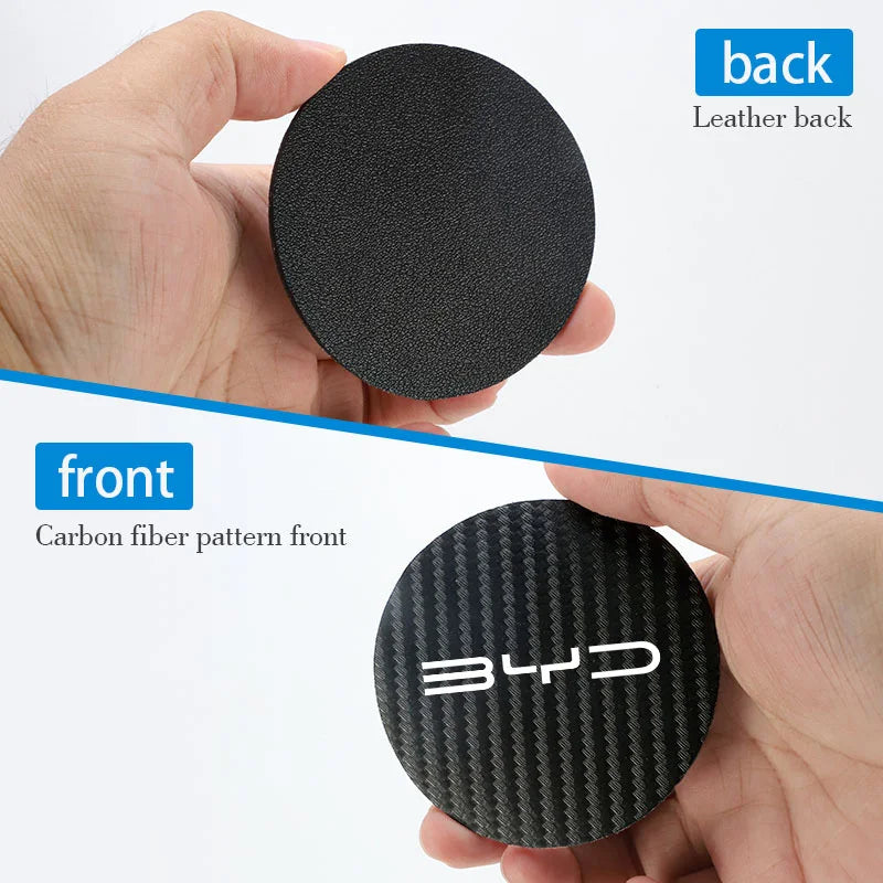 Dessous de verre étanche pour voiture, 2 pièces, tapis de tasse d'eau antidérapant pour BYD Atto 3 Yuan Plus Han Tang EV F3 E6 Dmi Song F0 Qin Pro G3 I3
