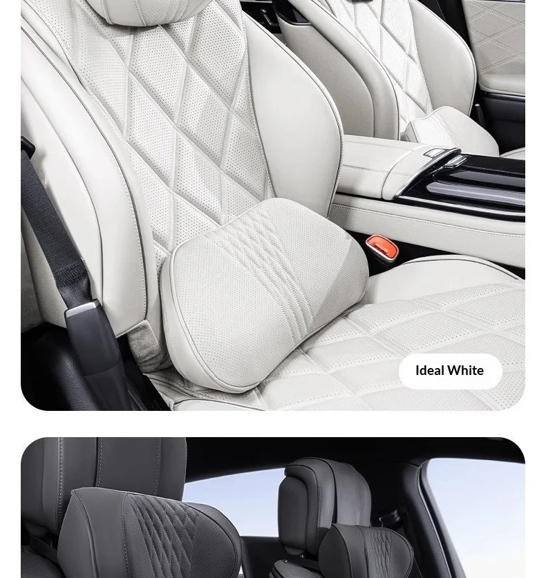 Coussin de nuque et de soutien lombaire pour voiture, universel toutes saisons, coussin lombaire respirant avec contour ergonomique pour la taille