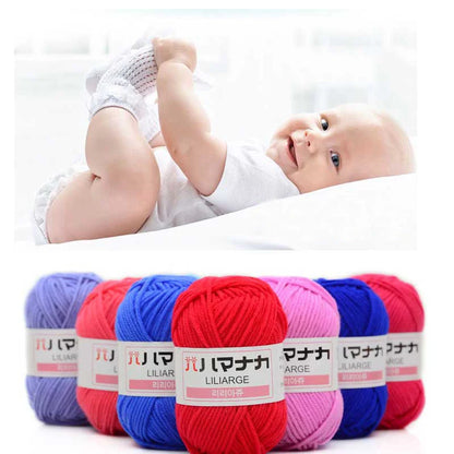 Fil de laine à tricoter en coton doux et doux pour bébé, fil de velours en fibres épaisses, fil de laine à tricoter à la main pour pull de bricolage