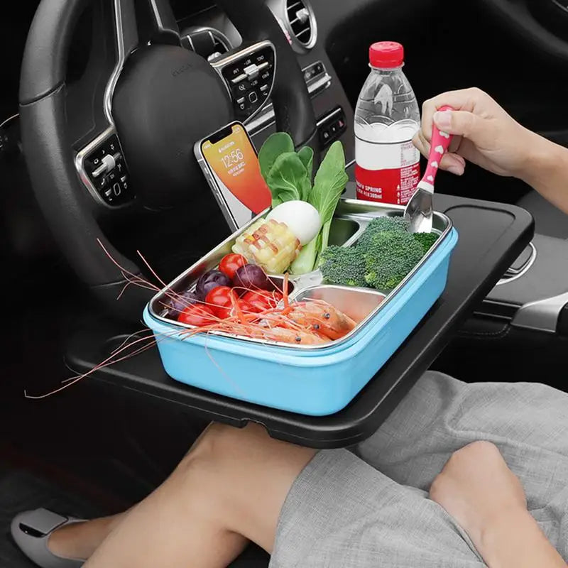 Support de bureau pour ordinateur portable de voiture, manger du travail, volant de voiture, support de Table à manger, boisson, plateau de nourriture et de café, multifonction
