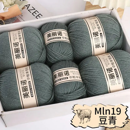Fil de laine mi-épais pour chaussettes, tricot à la main, pull, pantalon, foulards, vêtements en cachemire mérinos, fil de Crochet doux pour bébé, 500 g/ensemble