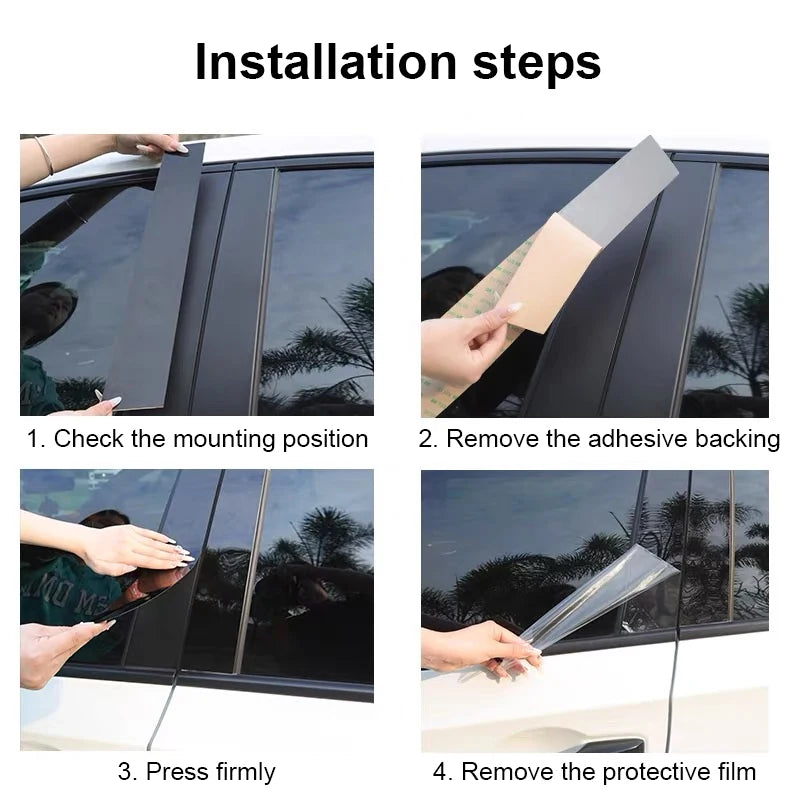 6 pièces pour Zeekr 9X EX1H accessoires 2025 2026 2027 voiture pilier fenêtre revêtement d'habillage décoration Film de Protection B C colonne autocollants