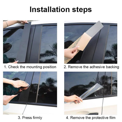 6 pièces pour Zeekr 9X EX1H accessoires 2025 2026 2027 voiture pilier fenêtre revêtement d'habillage décoration Film de Protection B C colonne autocollants