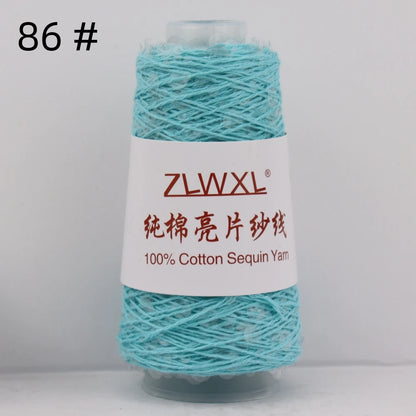 Fil à paillettes spécial 300, 900M, 100% coton, 6mm + 3mm, accessoires pour vêtements, bricolage, poupée de chiffon, fil à tricoter