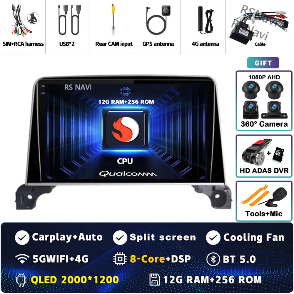 Autoradio Android 15 Carplay pour Peugeot 5008 4008 3008 2017 2018 2019 2020 lecteur vidéo multimédia Navigation GPS stéréo DVD BT