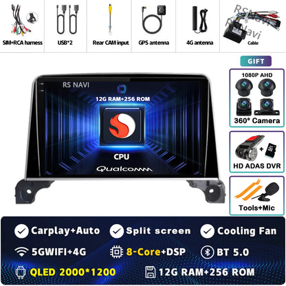 Autoradio Android 15 Carplay pour Peugeot 5008 4008 3008 2017 2018 2019 2020 lecteur vidéo multimédia Navigation GPS stéréo DVD BT
