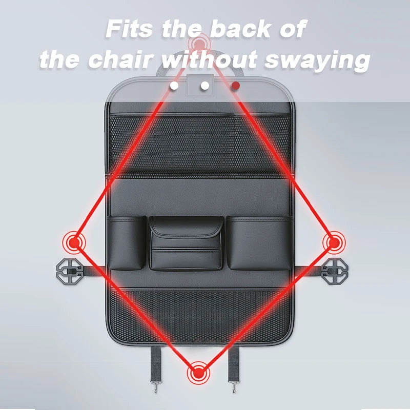 SEAMETAL – organisateur de dossier de siège de voiture, sac de rangement de siège arrière de voiture avec plateau de Table pliable, support de tablette, boîte à mouchoirs, accessoires de voiture