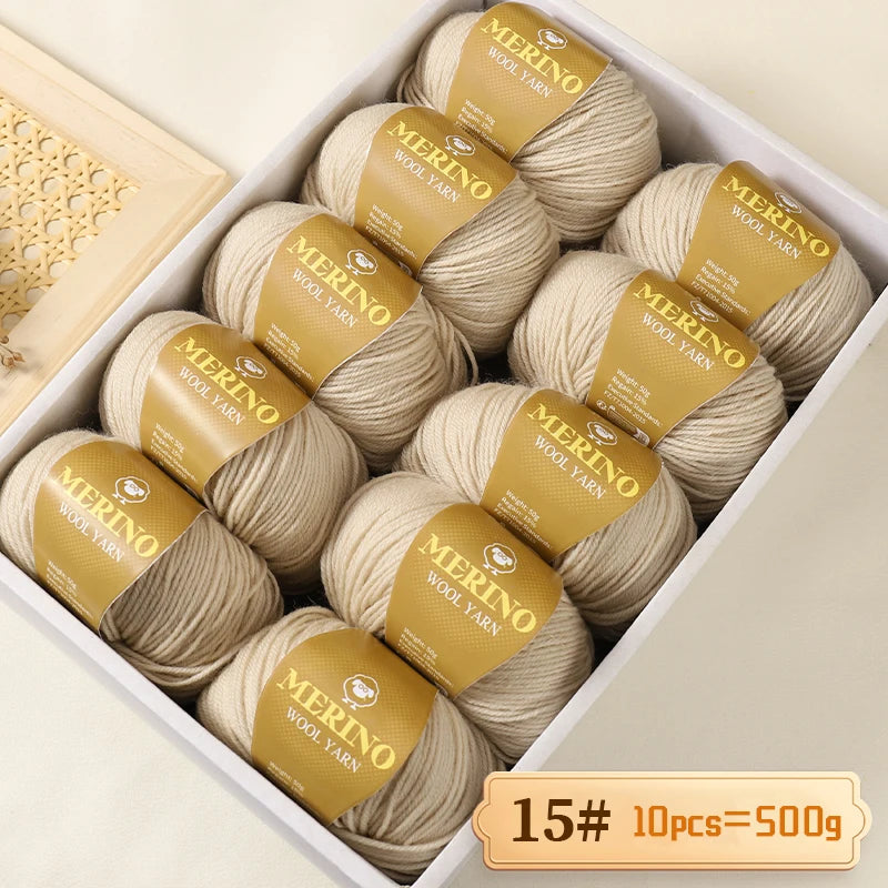 500 g de fil de laine d'alpaga mi-fin 212 de haute qualité, adapté au tricot de pulls, d'écharpes et de chapeaux, 10 écheveaux/paquet