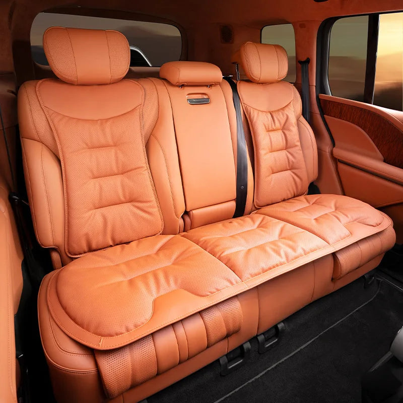 Housse de siège de voiture universelle en cuir, housse de coussin de taille pour siège de voiture, quatre saisons, coussin de Protection pour sièges intérieurs automobiles, accessoire de voiture