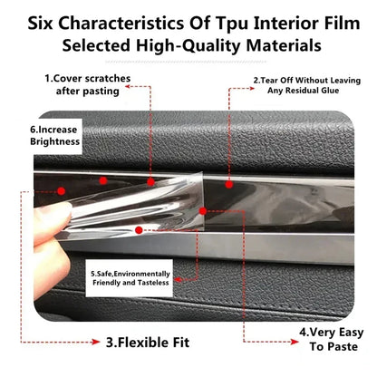 Film de protection en TPU pour Mercedes Benz, classe E 2024, console centrale intérieure de voiture, style de réparation anti-rayures transparent, MB W214