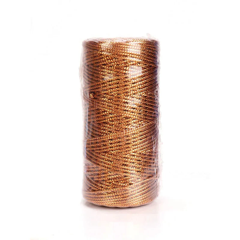 Rouleau de cordons métalliques or argent, 100 m/rouleau, ficelle antidérapante, fil de sangle, sacs cadeaux, vêtements, chaussures, ruban, accessoires de couture, bricolage