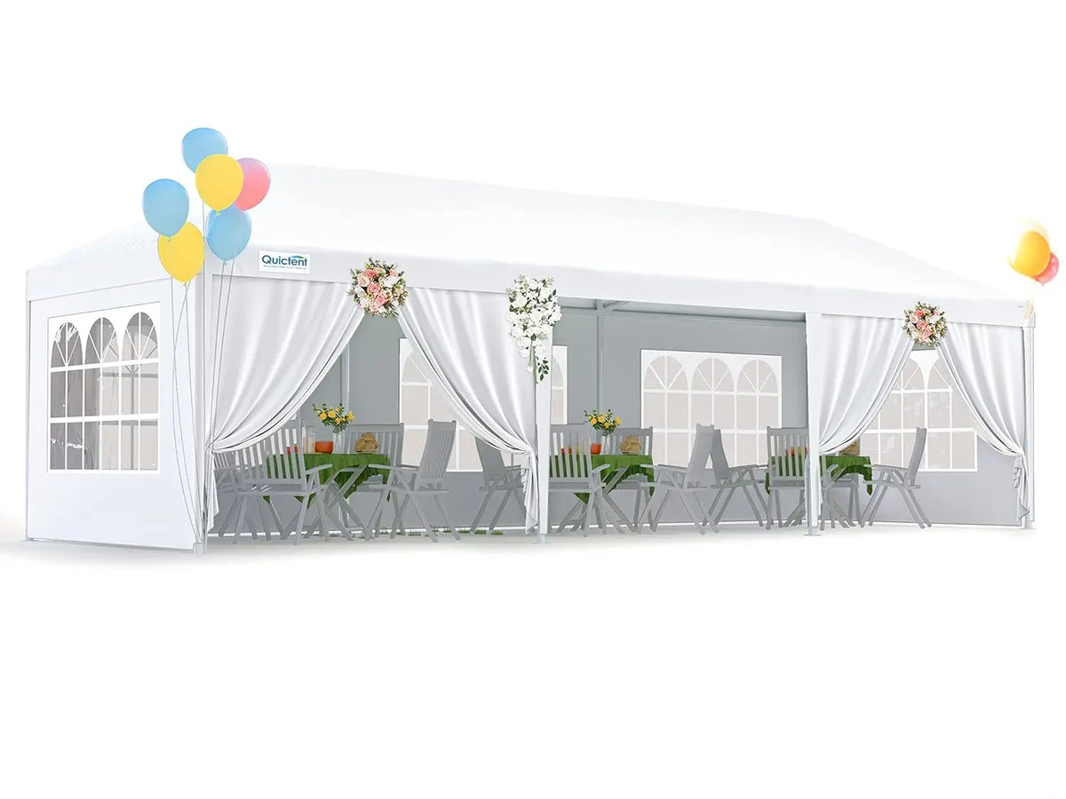 خيمة استقبال 10x30، مظلة، سرادق زفاف، مأوى للحفلات وحفلات الشواء، جناح بجدران جانبية قابلة للإزالة، قابلة للتخصيص