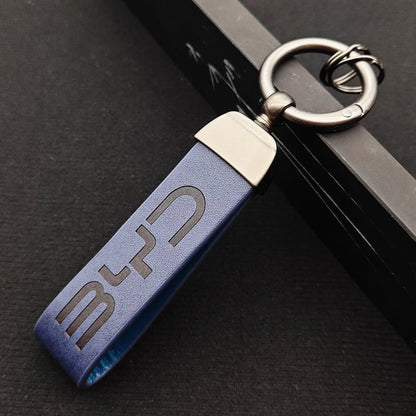 Porte-clés de voiture en cuir de luxe, Logo BYD, meilleur cadeau, accessoires automobiles, 2025